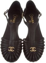 Thumbnail for your product : Chanel CC Leather Flats