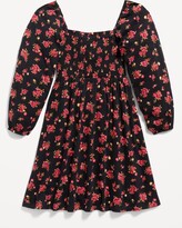 Thumbnail for your product : Old Navy Long-Sleeve Smocked Floral-Print Fit & Flare Dress for Girls