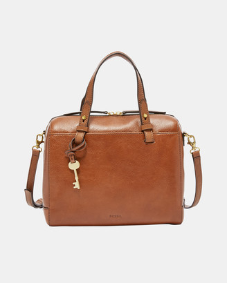 Fossil Women's Brown Leather bags - Rachel Brown Satchel - Size One Size at The Iconic