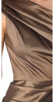 Thumbnail for your product : Halston One Shoulder Pleat Dress