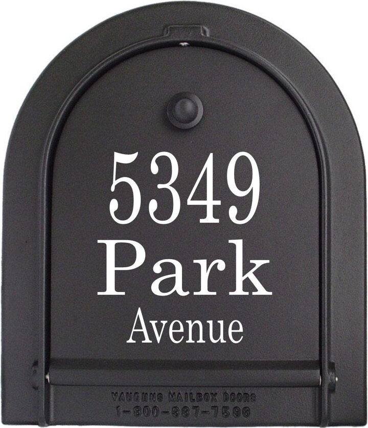 Classic House Numbers Mailbox Decals Address Sign Front Door Decor New Home Gift Mail Vinyl Decal
