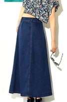 Thumbnail for your product : ChicNova Punk Style Single-breasted Long Denim Skirt
