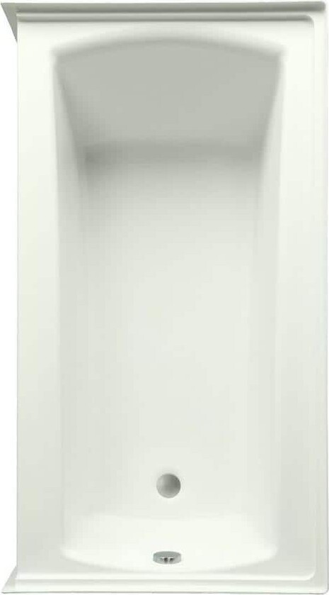Aquatic Cooper 30 in. x 60 in. Acrylic Whirlpool Bathtub Right Drain Rectangular Alcove in Biscuit
