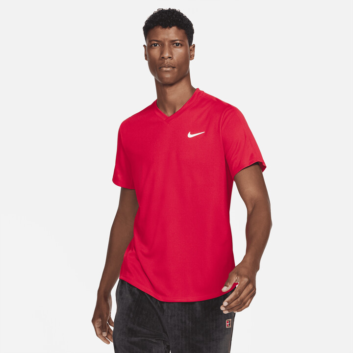 Nike Men's Court Dri-FIT Victory Tennis Top in Red - ShopStyle Shirts