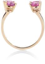 Thumbnail for your product : Delfina Delettrez Dots 18kt gold phalanx ring with sapphires