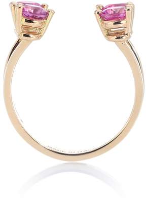 Delfina Delettrez Dots 18kt gold phalanx ring with sapphires