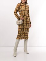 Thumbnail for your product : Céline Pre-Owned Horse Straps Print Tied Dress