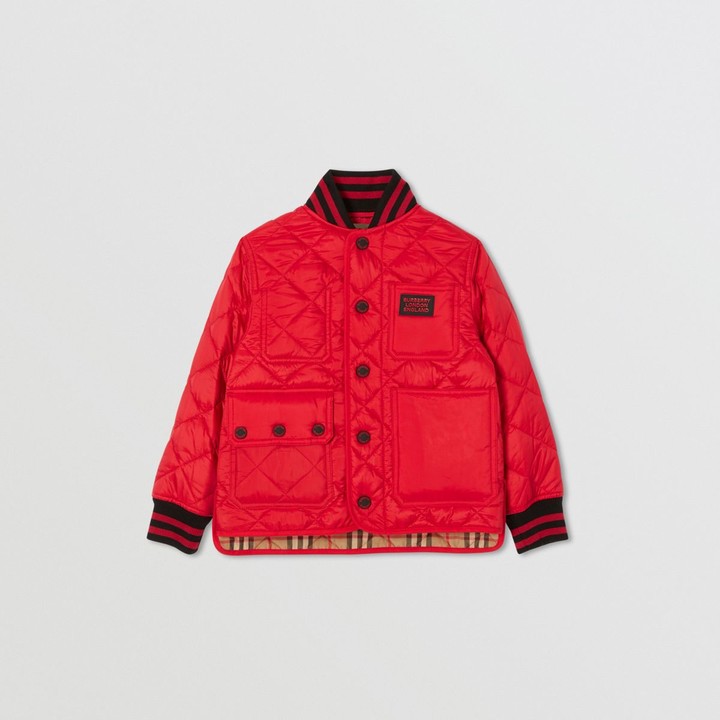 Burberry Childrens Recycled Polyester Diamond Quilted Jacket