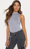 Thumbnail for your product : PrettyLittleThing Space Grey High Neck Sleeveless Top
