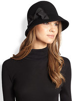 Thumbnail for your product : Kate Spade Bow Wool Cloche Hat