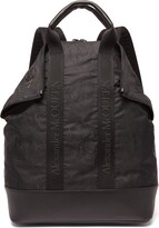 Thumbnail for your product : Alexander McQueen De Manta Skull-jacquard Canvas Backpack