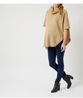Thumbnail for your product : New Look Maternity Tan Roll Neck Knitted Poncho