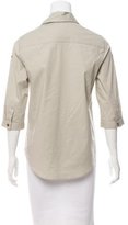 Thumbnail for your product : Burberry Embroidered Three-Quarter Sleeve Top