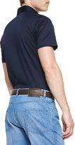 Thumbnail for your product : Brioni Logo-Placket Polo, Navy