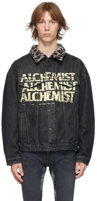 leopard print denim jacket mens