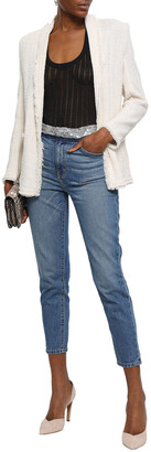 IRO Cropped Sequin-embellished High-rise Slim-leg Jeans