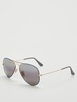 Thumbnail for your product : Ray-Ban Aviator Sunglasses -Gold On Top Matte Grey