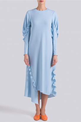 Tibi Ruffled Asymmetric Dress