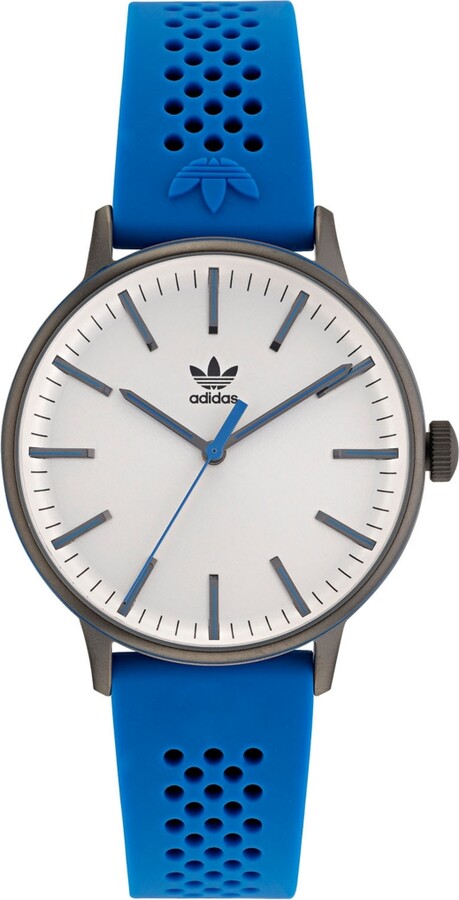 adidas Unisex Three Hand Code One Blue Silicone Strap Watch 38mm