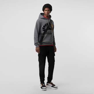 Burberry Embroidered Crest Jersey Hoodie