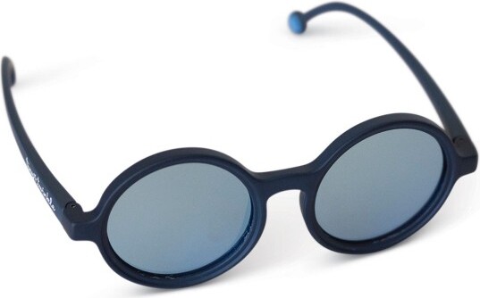 tiny twinkle TinyTwinkleToddlerRoundRetroPolarizedFlexibleSunglasseswithStrap,Ages0-48months-Navy