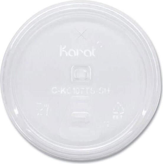 KaratPETLidsStrawlessSipperFits32ozColdCupsPlasticClear1000/Carton