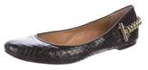 Thumbnail for your product : Rachel Zoe Chain-Link Snakeskin Flats