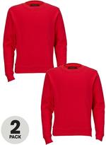 Thumbnail for your product : Top Class Unisex Crew Neck School Jumpers (2 Pack)