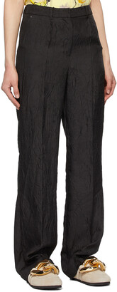 ANDERSSON BELL Black Crinkled Sierra Trousers