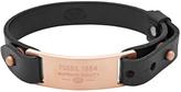 Thumbnail for your product : Fossil Black and Rose Gold-Tone Mens Bracelet