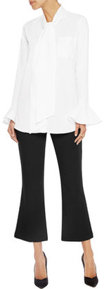 Iris and Ink Marianne Cropped Crepe Flared Pants