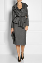 Thumbnail for your product : Oscar de la Renta Wool-blend flannel pencil skirt
