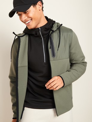 olive green zip hoodie