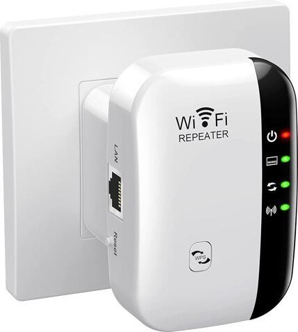 DigitNow WiFi Range Extender Repeater 300Mbps Wireless Router Signal Booster Amplifier Supports Repeater/AP 2.4G Network with Integrated Antennas LAN Port