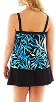 Thumbnail for your product : JCPenney Azul by Maxine of Hollywood Bandeau Faux Skirtini 1-Piece Swimdress - Plus