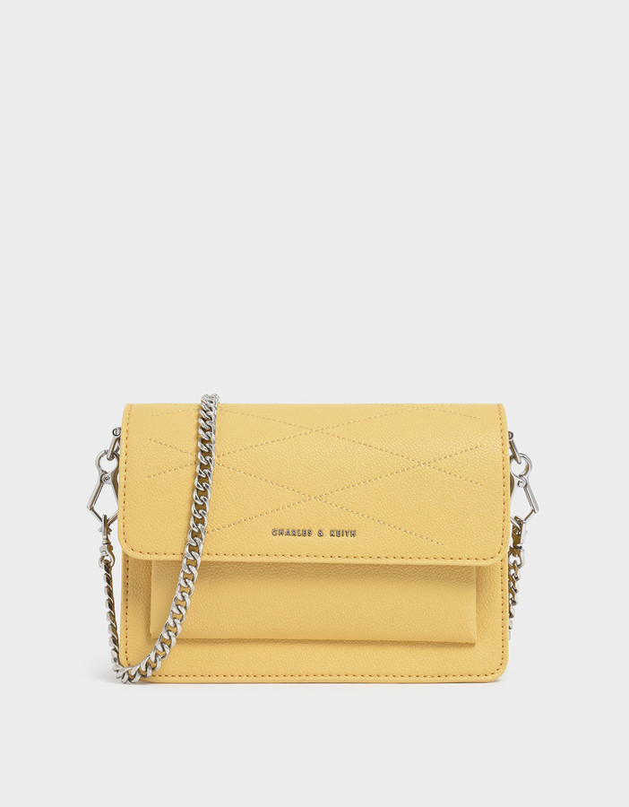 Charles & Keith Top Stitch Detail Crossbody Bag ShopStyle