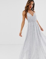 asos design delicate embellished strappy maxi dress