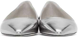 Jimmy Choo Silver Mirrored Romy Ballerina Flats