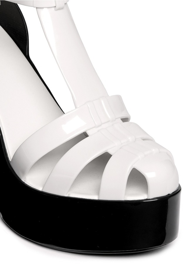 Melissa 'Strips' colourblock rubber wedge sandals - ShopStyle