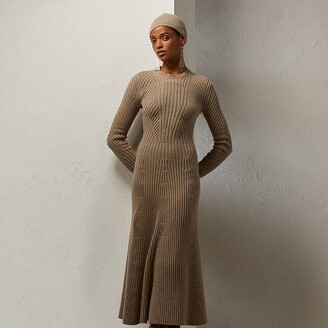 Ralph Lauren Collection Ralph Lauren Ribbed Cashmere-Wool Sweater Day Dress  - ShopStyle