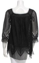 Thumbnail for your product : Anna Sui Long Sleeve Lace Top