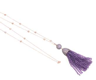 Latelita London - Tassel Ball Necklace Amethyst