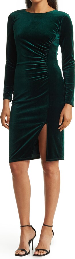 Love by Design Isla Velvet Front Slit Dress