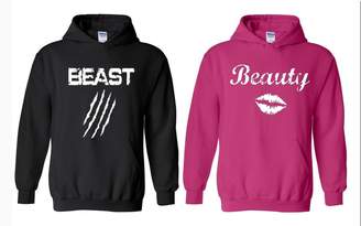 Acacia Beauty Lips in White Matching with Beast Scratch in White Couple Unisex Hoodie Sweatshirt XX-Large - Man/Large - Woman