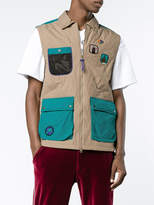 Thumbnail for your product : Adidas By Pharrell Williams x Pharrell Williams Gilet with multi pockets and patch detail