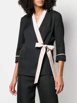Thumbnail for your product : Liu Jo side tie fitted jacket