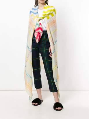 Tsumori Chisato oversized embroidered detail scarf