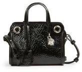 Thumbnail for your product : Alexander McQueen Small Patent Leather Padlock Zip-Around Satchel