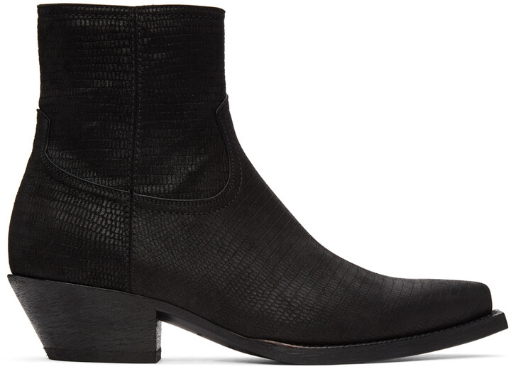 saint laurent lizard boots