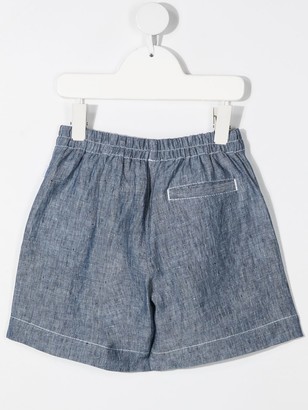 Il Gufo Mid-Rise Linen Shorts